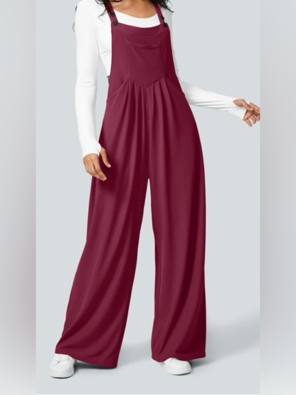2X. HALARA CASUAL WIDE LEG BIB- OVERALLS